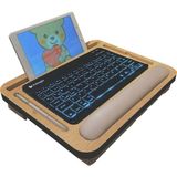 Axolotl Supply Kids Telefon ve Tablet Bölmeli Minderli Laptop Sehpası 13" Inch - Y: 8 cm D: 26 cm G: 35 cm - Kahverengi