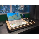Axolotl Telefon ve Tablet Bölmeli Minderli Laptop Sehpası, Notebook Masası supply01 - 55 x 33 cm - Meşe