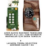 Axor Kahve Makinesi Temizleme Tableti + Lavazza Tierra Selection Çekirdek Kahve (1 kg) - 1 kg