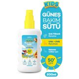 Axwell Kids Çok Yüksek Koruyucu Çocuk İçin Yüz ve Vücut SPF50+ 200 ml Güneş Sütü Spreyi