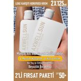Axwell Sun Care Cream Leke Karşıtı SPF50+ 2x125 ml Güneş Koruyucu Krem