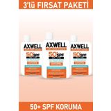 Axwell Sun Care Leke Karşıtı Nemlendirici SPF50+ Yüksek Koruma 3x100 ML Güneş Kremi