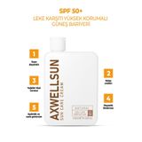 Axwell Sun Care Leke Karşıtı Nemlendirici Yüksek Koruma Beyazlık Bırakmaz SPF50+ 125 ml Güneş Kremi