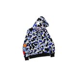 Axxan Erkek 3 İplik Bape Kapüşonu Fermuarlı Hırka - Gri Gri M