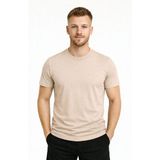 Axxel Erkek Bej Kısa Kollu T-SHIRT-D405