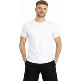 Axxel Erkek Beyaz Kısa Kollu Pamuk T-SHIRT-D405 - 3XL