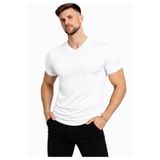 AXXEL Erkek Beyaz V Yaka T-shirt-d231