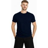 Axxel Erkek Lacivert Kısa Kollu Pamuk T-SHIRT-D405 - 3XL