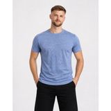 Axxel Erkek Mavi Melanj Kısa Kollu Pamuk T-SHIRT-D405
