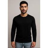 Axxel Erkek Siyah Pamuklu Likralı Süprem Uzun Kollu T-SHIRT-D240 - 2XL