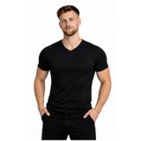 AXXEL Erkek Siyah V Yaka T-shirt-d231