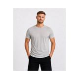 AXXEL Erkek Toprak Melanj Kısa Kollu Pamuk T-shirt-d405