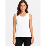 Axxel Kadın Likralı Süprem Bisiklet Yaka Kolsuz T-SHIRT-D2277 - Beyaz