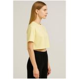 AXXEL Kadın Sarı Kısa Kollu Oversize T-shirt-d814