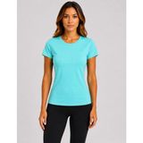 AXXEL Kadın Turkuaz Likralı Süprem Slim Fit T-shirt-D232