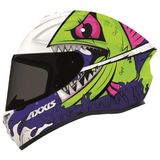 Axxis Axxıs Draken Full Face Viper Fish White Blue - XL - Beyaz - Mavi