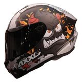 Axxıs Draken Baker Siyah-Gri-Kırmızı Fullface Kask (Siyah+Şeffaf Camlı) - 2XL - Mat Siyah - Kırmızı