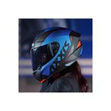 AXXIS DRAKEN S GEAR E7 MAT BLUE KAPALI KASK