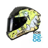 Axxıs Draken S Trooper D3 Mat Fluoer Yellow Kask Mat Fluoer Yellow