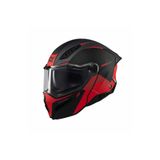 AXXIS Ghostfighter SV Maniac B5 Black Red Motosiklet Çene Açılır Kask