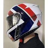 Axxis Motosiklet Kaskı Storm Sv Dıamond C7 Parlak-Mavi Çene Açılır Kask - XL - Çok Renkli