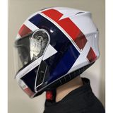Axxis Motosiklet Kaskı Storm SV Dıamond C7 Parlak-Mavi Çene Açılır Kask