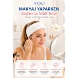 AXXO Yumuşak Mikrofiber Cırtlı Makyaj Bandı SPA & Cilt Bakımı Saç Sabitleyici Havlu Bant 65x10 cm
