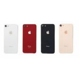 Axya Apple İphone 8 Arka Pil Batarya Kapak Cam Kamera Lensli kirmizi