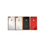Axya Apple İphone 8 Plus Arka Pil Batarya Kapak Cam Kamera Lensli Kırmızı
