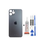 AXYA İphone 11 Pro Arka Kapak Cam +Yapıştırıcı B700 + Tamir Seti Gümüş Gri