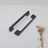 Ay-Az Kulp Berta Geniş 128/160MM Metal Siyah Mutfak Banyo Dolap Mobilya Çekmece Kulpu 1. Sınıf Malzeme
