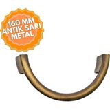 Ay C Antik Sarı 160 mm Kulp Lüks Country Mutfak Mobilya Dolap Çekmece Kulpu