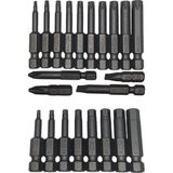 Ay-Civ Rico Matkap Uçları Torx Alyan Düz Yıldız 22 Parça 50 mm Manyetik Mıknastıslı Orjinal Çelik
