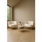 AY CONCEPT Elegance 2'li Çay Seti Berjer Ve Puf Takımı Balkon ofis yatak odası Teddy Kumaş