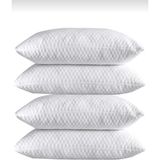 AY Home 4'lü Yastık Seti Boncuk Silikon 800 gr Ağırlığında Pamuklu Beyaz Yastık - 50 x 70 cm