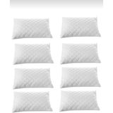 AY Home 8 Adet Kapitoneli Sıvı Geçirmez Yastık Alezi Yastık Koruyucu Yastık Kılıfı Pamuklu Beyaz 50 x 70 cm