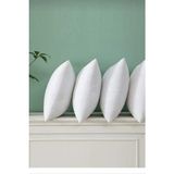 AY Home Boncuk Sılıkon Yastık 4 Adet 800 gr 50 x 70 cm Ebatinda Diş Kumaşı 100% Pamuklu Antibakteriyal Yastıksı - Beyaz