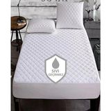AY Home ÇİFT KİŞİLİK SIVI GEÇİRMEZ YATAK ALEZİ YATAK KORUYUCU KAPITONELİ FİTEDD KOMPLE GEÇMELİ YÜZDE YÜZ PAMUKLU BEYAZ RENK 160 X2000 CM EBATINDA - 50 x 90 cm - Renkli