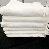AY Home Kanaviçe Işleme Kadife Soft Beyaz Havlu Seti 6 Adet 50 x 90 cm