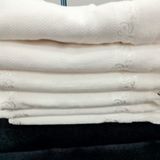 AY Home Kanaviçe Işleme Kadife Soft Krem Havlu Seti 6 Adet 50 x 90 cm