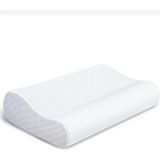 AY Home Ortapedik Visco Yastık Boyun Düzleşmesi Boyun Fıttığı Yastığı Medical Yastık Bambu Yastık Çift Taraflı Yastık Visco Pillow - Beyaz - 60 x 40 cm