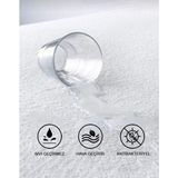 AY Home Tek Kışılık Sıvı Geçirmez Alez Tek Kışılık Lastıklı Çarşaf Pamuklu Beyaz Renk Alez Mıcro Fitted Yatak Alezi - 100 x 200 cm