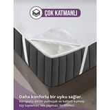 AY Home Tek Kişilik Sıvı Geçirmez Alez Yatak Koruyucu Alez Yatak Odası Tekstili Su Geçirmez Alez 120 x 2000cm Alez - Beyaz - 120 x 200 cm