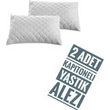 AY Home YASTIK ALEZİ YASTIK KORUYUCU 100 % SIVI GEÇİRMEZ FERMUARLI MAKINADA YIKANİLABİLİNİR 100% PAMUKLU KAPITONELİ - Yeşil - Sarı - Mavi - Kırmızı - 50 x 90 cm