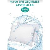 AY Home Yüzde Yüz Sıvı Geçirmez Yastık Alezi Yüzde Yüz Pamuklu Yastık Alezi 50 x 70 cm Ebatında Fermuarlı 50 x 70 cm - 50X70 CM - Beyaz