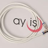 AY-İŞ RG6 4K/Full HD/3D TV Uydu Kablosu, Saf Çelik uçlu Anten/UyDU Kablosu, DVB-T, DVB-C, DVB-S, DVB-S2 F Anten Ara (1 Metre)