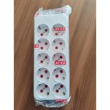 AY-KA 10'lu Grup Priz Kablosuz Klemensli | 10 Soketli, Klemens Bağlantı