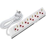 Ay-Ka 22 0600 050 6 Lı Topraklı Grup Priz Çocuk Korumalı 5 Metre - Beyaz