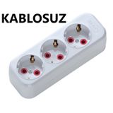 Ay-Ka Standart 3x1 mm Kablosuz 3'lü Topraklı Grup Priz