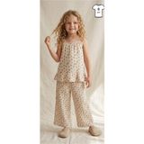 Ay Kids Aykidsclup Kelebek Desenli Kız Çocuk Yazlık Müslin Takım 8682- - 3 - 4 Yaş - Krem